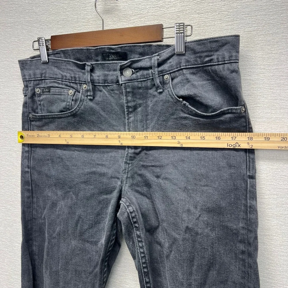 Polo Ralph Lauren Prospect‎ Straight Jeans Mens 33x32 (34/30) Black Faded Denim